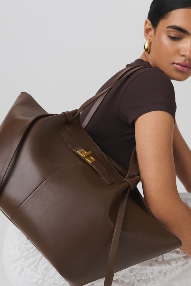 Long strap pu bag - Marron foncé - Plug Addict