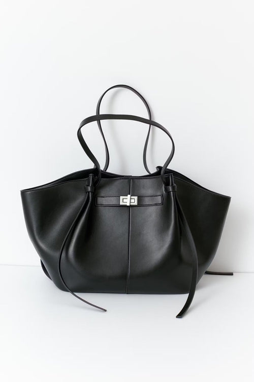 Long strap pu bag - Noir & Argent - Plug Addict
