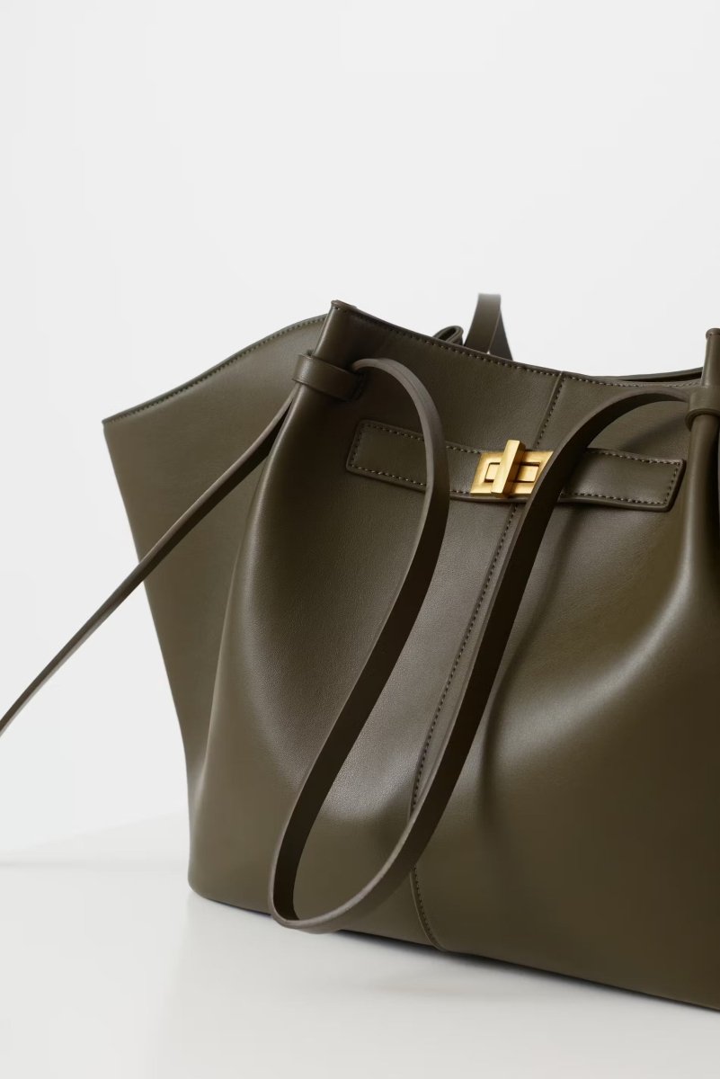 Long strap pu bag - vert - Plug Addict